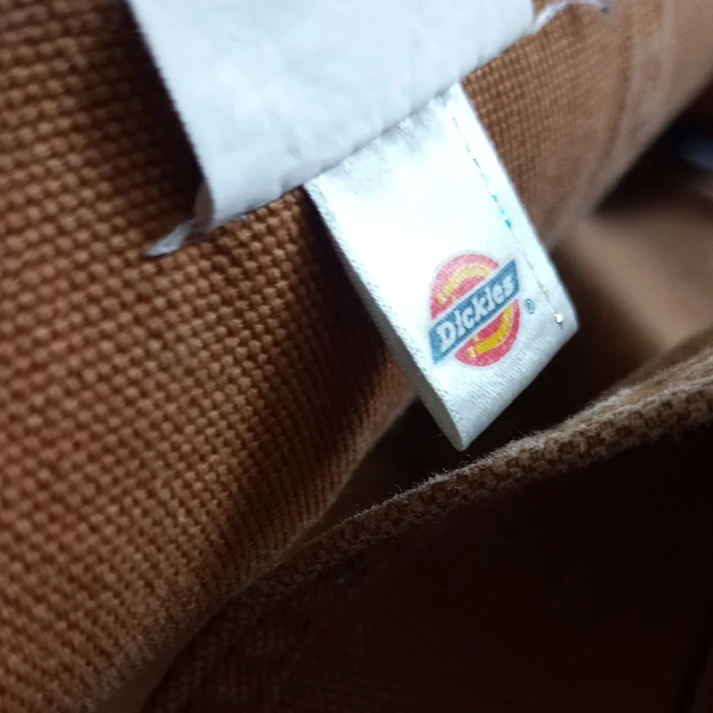 Dickies Brown Denim Overalls WORKWEAR UNISEX WIDE W216490 - Picture 14 of 15